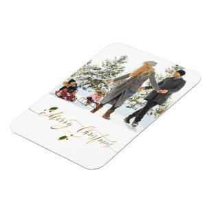 Magnet Flexible Baies à l'aquarelle Photo Joyeux Noël