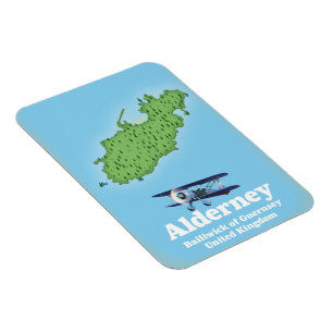 Magnet Flexible Bailliage de Guernesey Alderney Royaume-Uni Carte