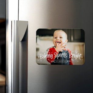 Magnet Flexible Baking Spirits Bright Holiday Photo