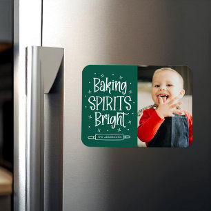 Magnet Flexible Baking Spirits Bright Photo de vacances vert