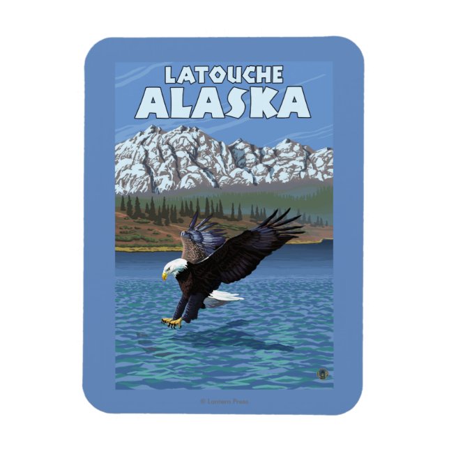 Magnet Flexible Bald Eagle Diving - Latouche, Alaska (Vertical)