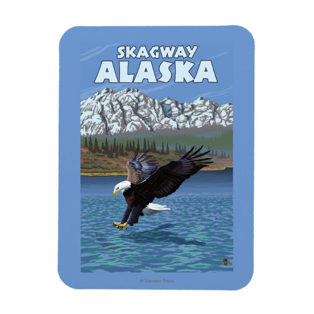 Magnet Flexible Bald Eagle Diving - Skagway, Alaska (Vertical)