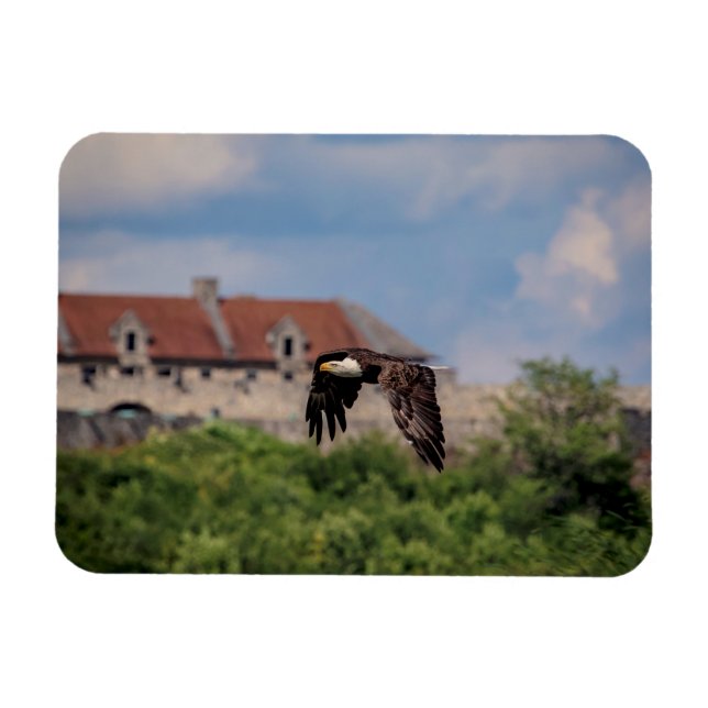 Magnet Flexible Bald Eagle en passant par Fort Ticondéroga (Horizontal)