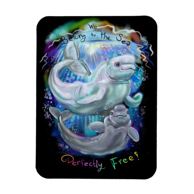 Magnet Flexible Baleines de Beluga (Vertical)