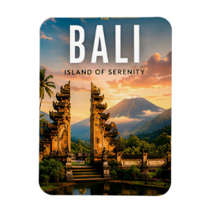 Magnet Flexible 🌺 Bali Indonésie Temple Tropical