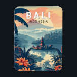 Magnet Flexible Bali Indonésie Travel Art Vintage<br><div class="desc">Conception de voyage vectorielle rétro Bali. Bali est une île du sud-est asiatique réputée pour ses plages,  ses temples et sa culture. Elle abrite également la vie marine,  des parcs safaris et des oeuvres d'art.</div>
