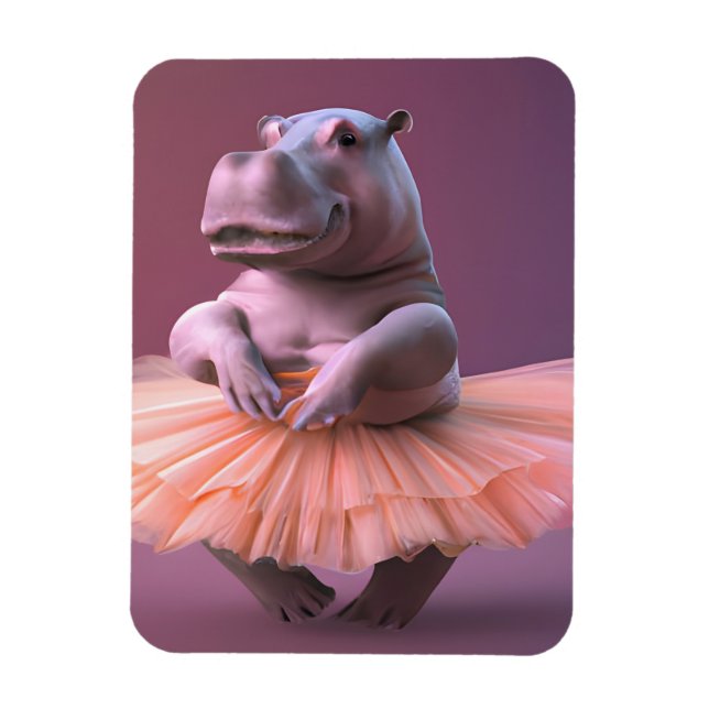 Magnet Flexible Ballerina Hippo (Vertical)