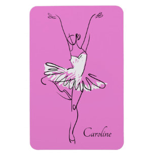 Magnet Flexible Ballerina nom personnalisé et aimant couleur