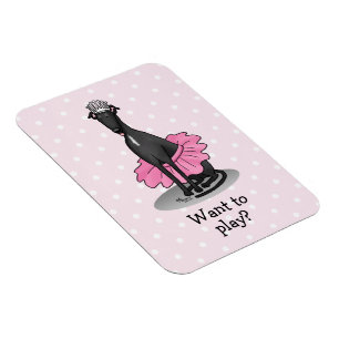 Magnet Flexible Ballet Ballerina Princesse Greyhound Chig (noir)
