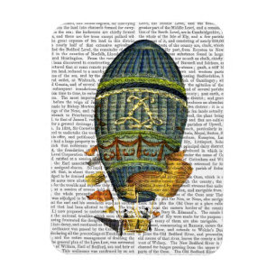 Magnet Flexible Ballon à air chaud cylindrique bleu