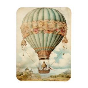 Magnet Flexible Ballon à air chaud vintage Steampunk Blue