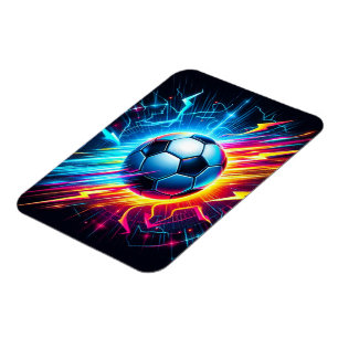 Magnet Flexible Ballon de football électrique futuriste éclair