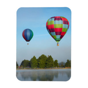 Magnet Flexible Ballons à air chaud au-dessus d'un lac, NZ