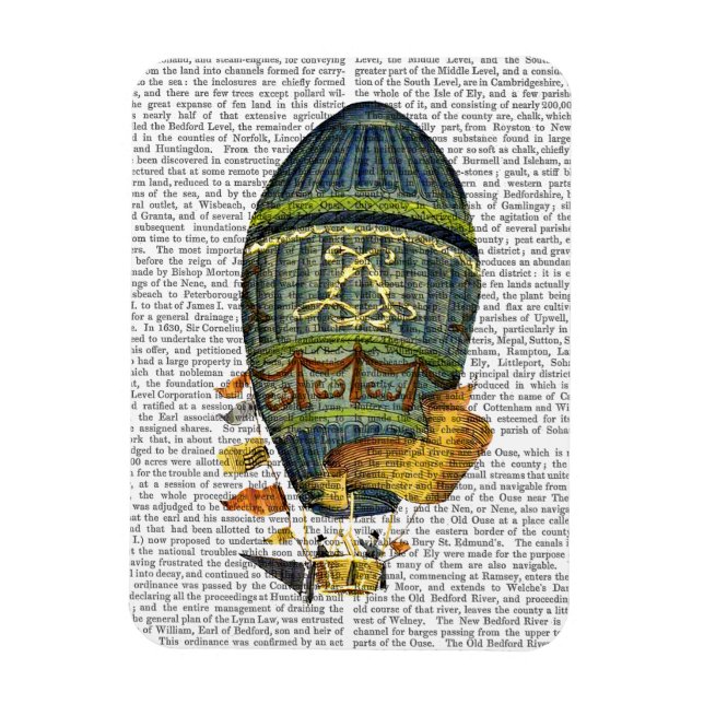 Magnet Flexible Ballons à air chaud cylindrique bleu (Vertical)