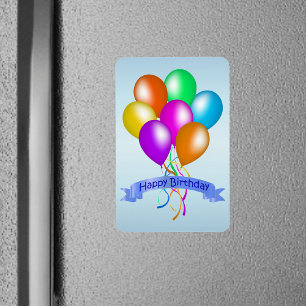 Magnet Flexible Ballons d'anniversaire colorés et heureux