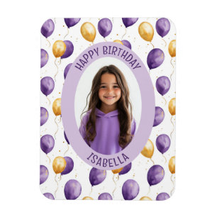 Magnet Flexible Ballons d'or violet Faux