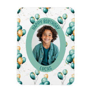 Magnet Flexible Balloons Motif Or Doré Faux Photo