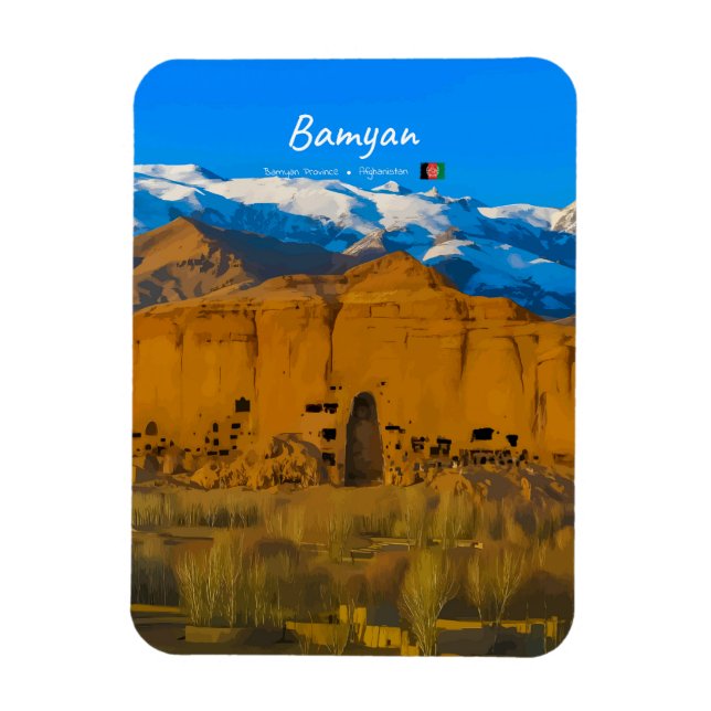 Magnet Flexible Bamyan, Afghanistan - Vallée des falaises de Boudd (Vertical)