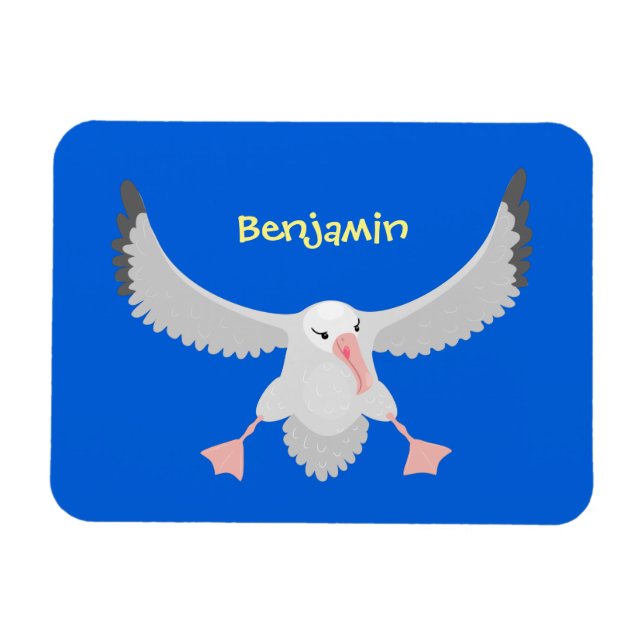 Magnet Flexible Bande dessinée de l'oiseau mûre albatros (Horizontal)