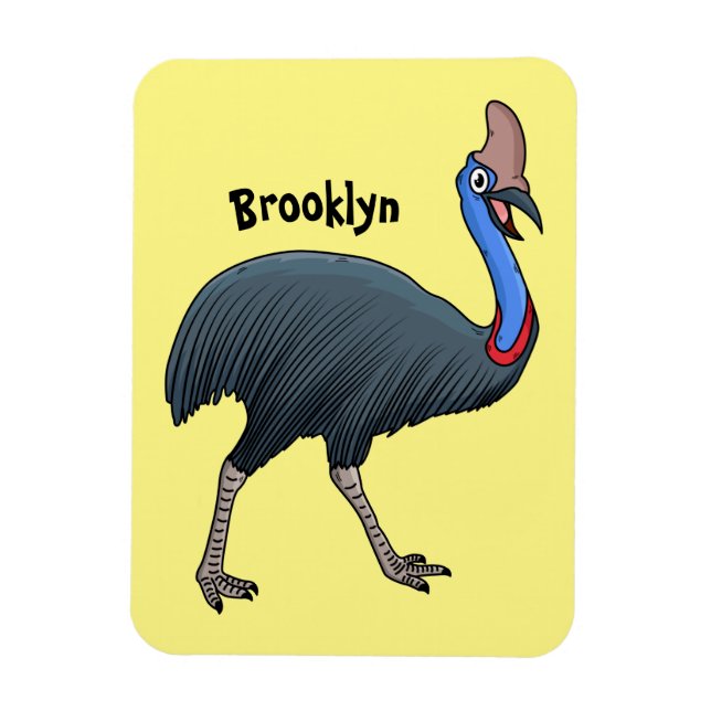 Magnet Flexible Bande dessinée d'oiseau joyeux (Vertical)