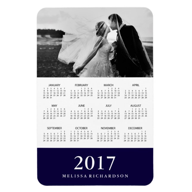 Magnet Flexible Bande noire de la marine | Elegant Calendrier Phot