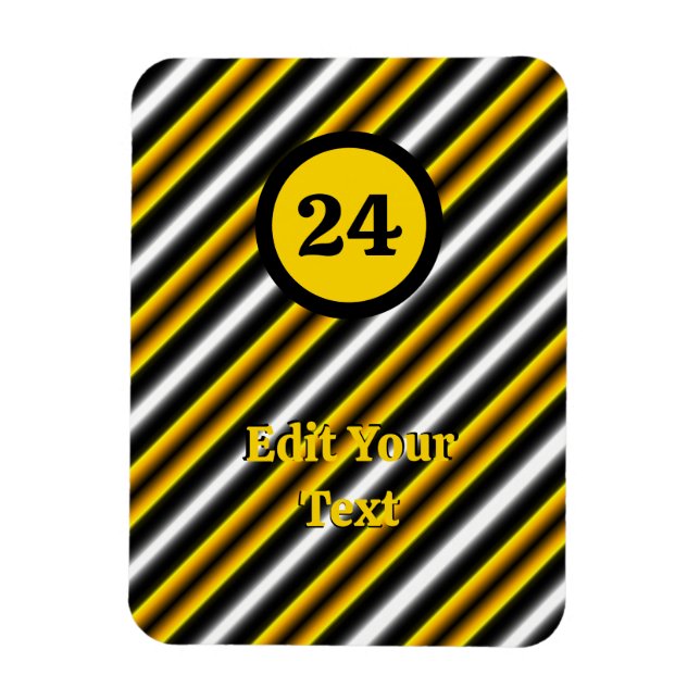 Magnet Flexible Bandes arc-en-ciel blanc jaune (Vertical)