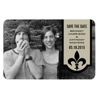 Magnet Flexible Bannière beige Fleur De Lis Enregistrer l'aimant D