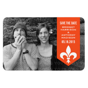 Magnet Flexible Bannière de floraison orange chic Enregistrer l'ai