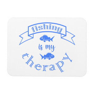 Magnet Flexible Bannière ruban La pêche est ma thérapie