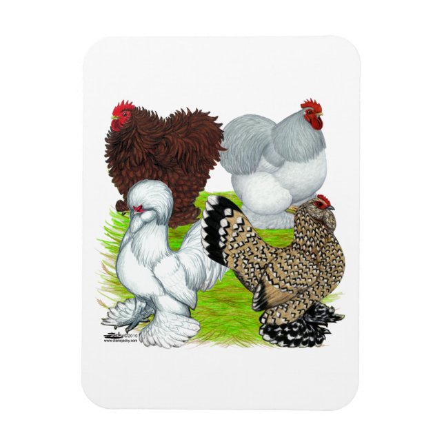Magnet Flexible Bantams Feather Legged (Vertical)