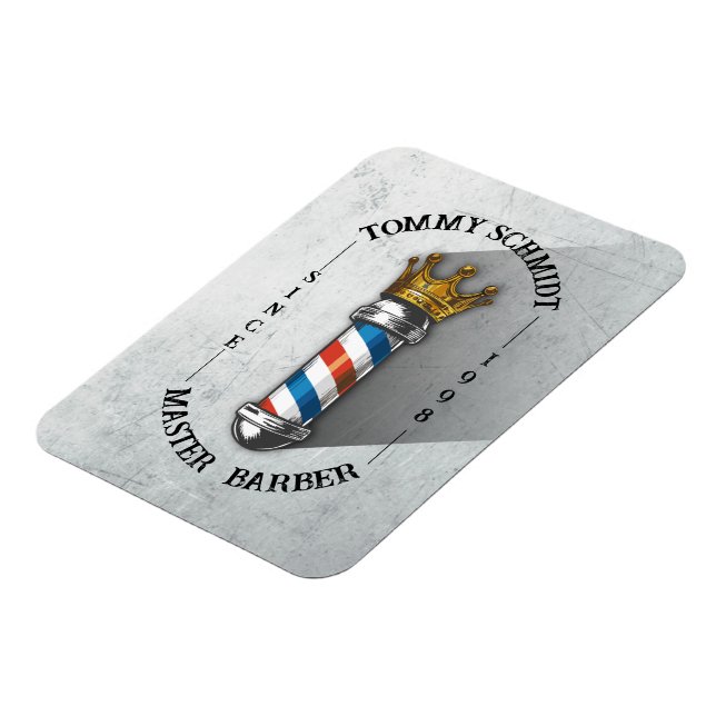 Magnet Flexible Barber Hair Shop King Crown Barber Pole Hair Salon (Côté Gauche)