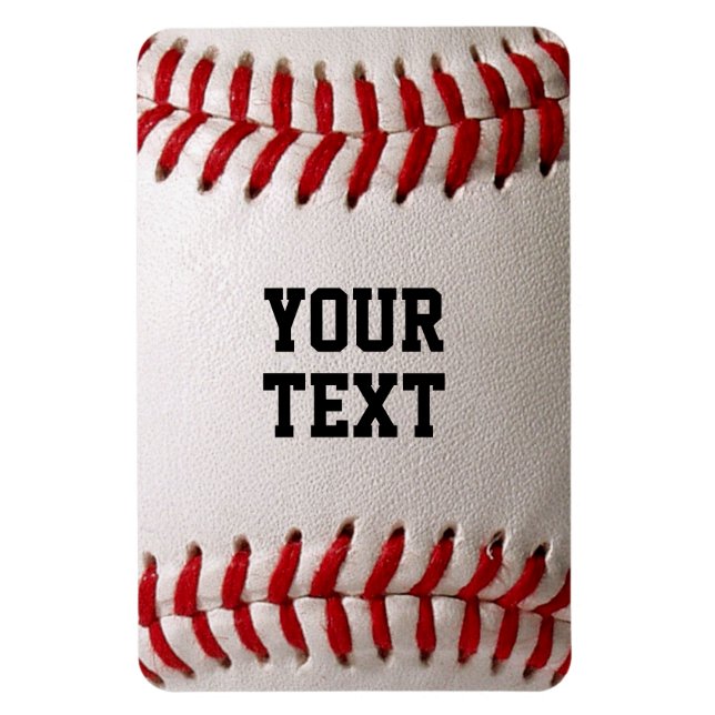 Magnet Flexible Baseball avec nom personnalisé (Vertical)