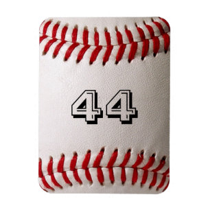 Magnet Flexible Baseball Blanc Classique avec Numéro de Maillot Pe