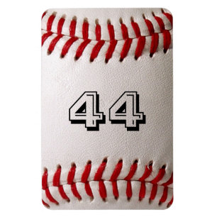 Magnet Flexible Baseball Blanc Classique avec Numéro de Maillot Pe