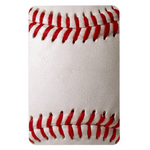 Magnet Flexible Baseball et Softball Classiques Couture Rouge