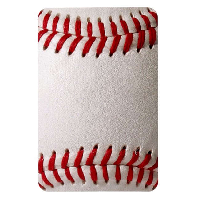 Magnet Flexible Baseball et Softball Couture Rouge (Vertical)