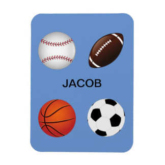 Magnet Flexible Baseball, Football, Football et Basket Sports