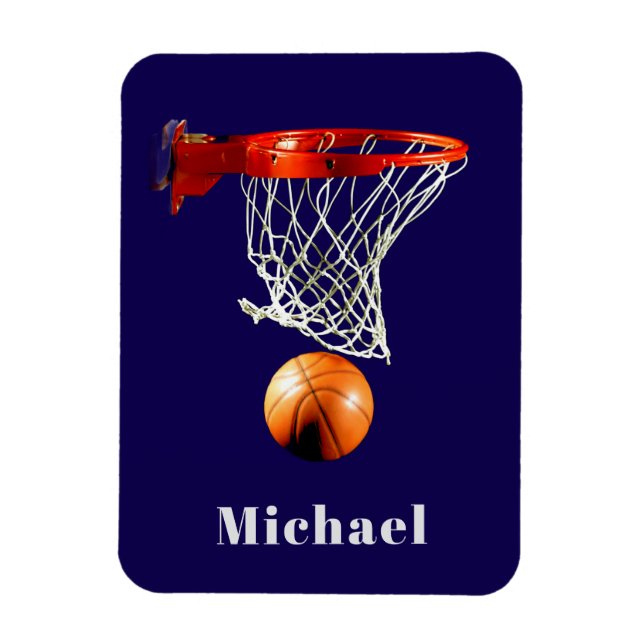 Magnet Flexible Basketball Replace with Your Name (Vertical)