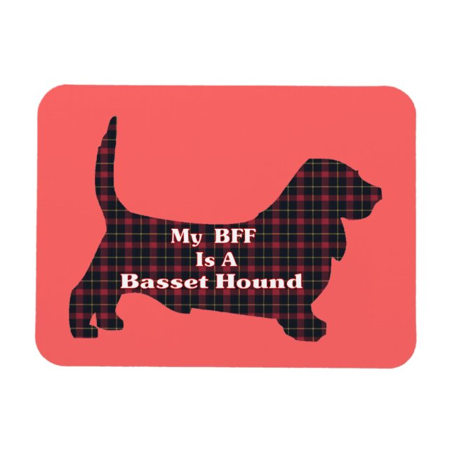 Magnet Flexible Basset Hound BFF (Horizontal)