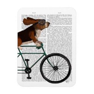 Magnet Flexible Basset Hound sur vélo