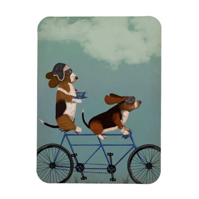 Magnet Flexible Basset Hound Tandem (Vertical)