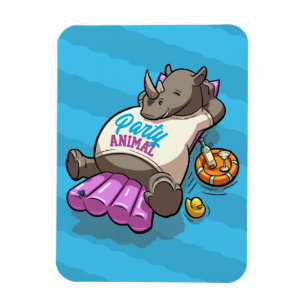 Magnet Flexible Bassin gonflable animal de fête rhinocéros fantais