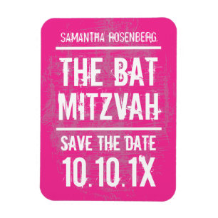Magnet Flexible Bat mitzvah Rock Band Enregistrer l'aimant Date, r