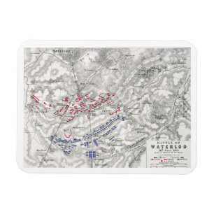 Magnet Flexible Bataille de waterloo, le 18 juin 1815, feuille