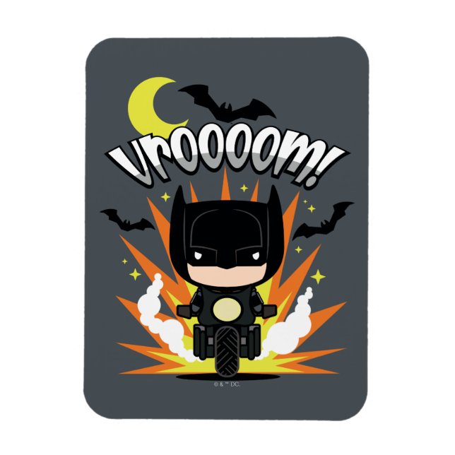 Magnet Flexible Batcycle Chibi Batman (Vertical)
