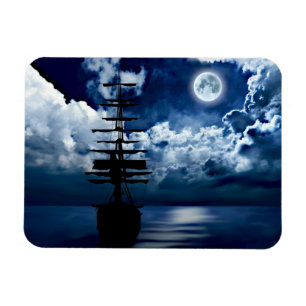 Magnet Flexible Bateau à la pleine lune