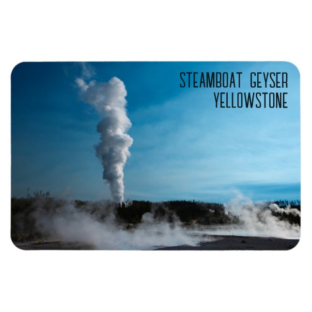 Magnet Flexible Bateau à vapeur Geyser Eruption Yellowstone (Horizontal)