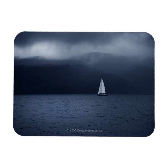 Magnet Flexible Bateau à voile par temps orageux en Ecosse (Horizontal)