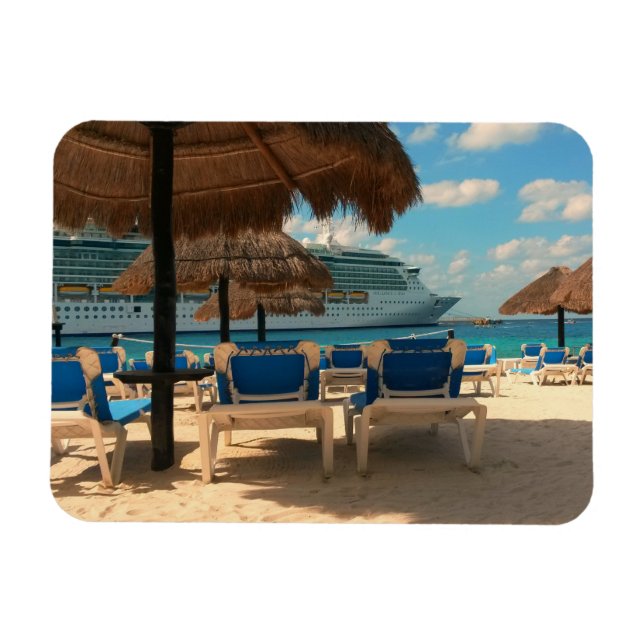 Magnet Flexible Bateau de croisière dans les Caraïbes (Horizontal)