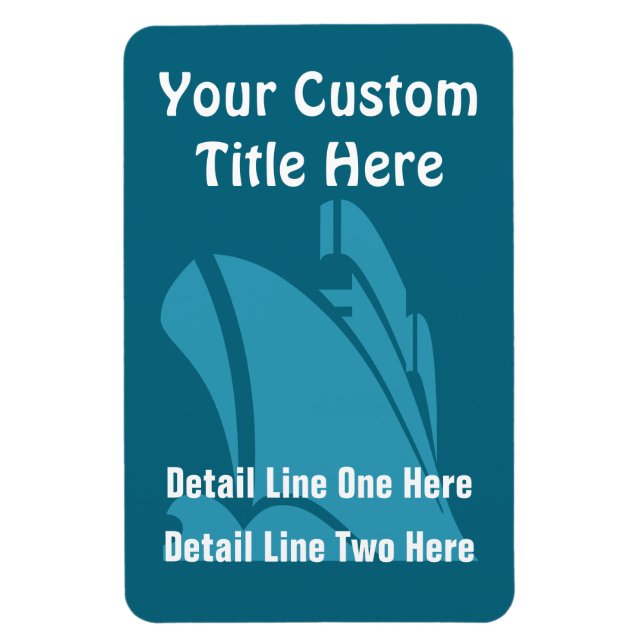 Magnet Flexible Bateau de croisière en blues Verticale Custom (Vertical)